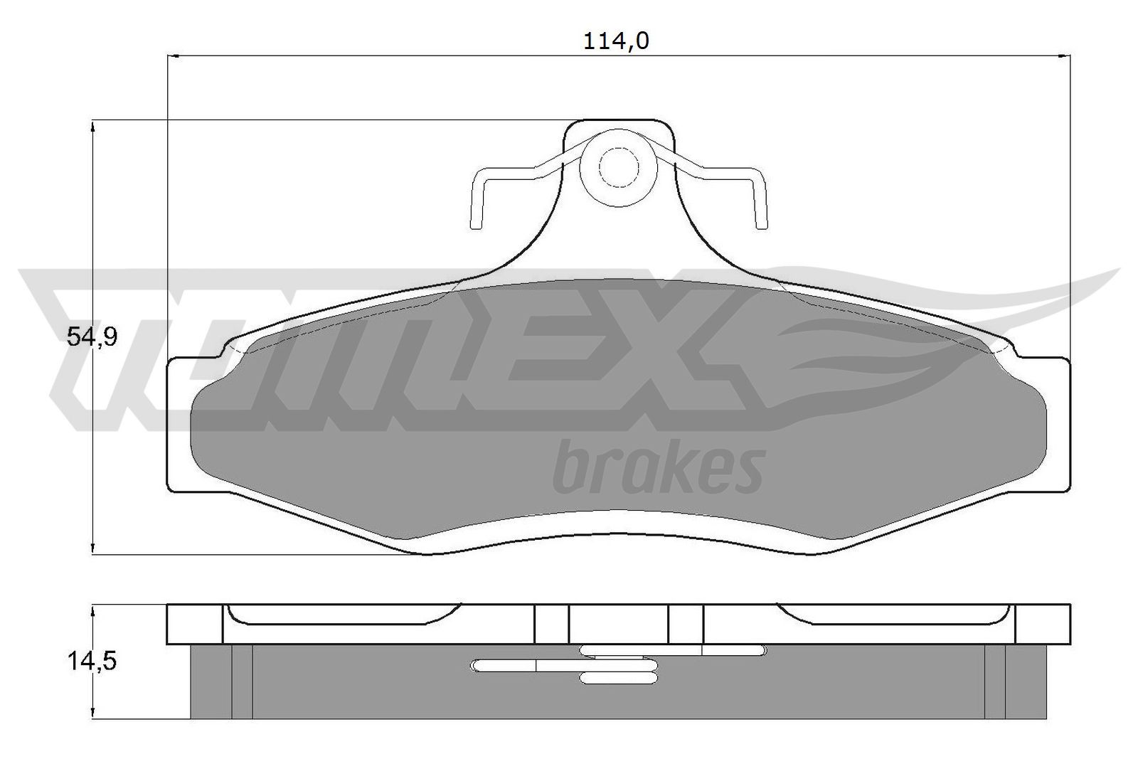 Obrázok Sada brzdových platničiek kotúčovej brzdy TOMEX Brakes  TX1081